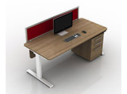 Twin sit stand desk